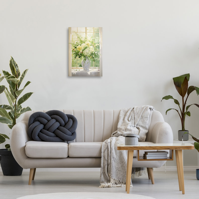 «Flower Arrangement in Window» par Gina Kelly, H 24 po x l 16 po