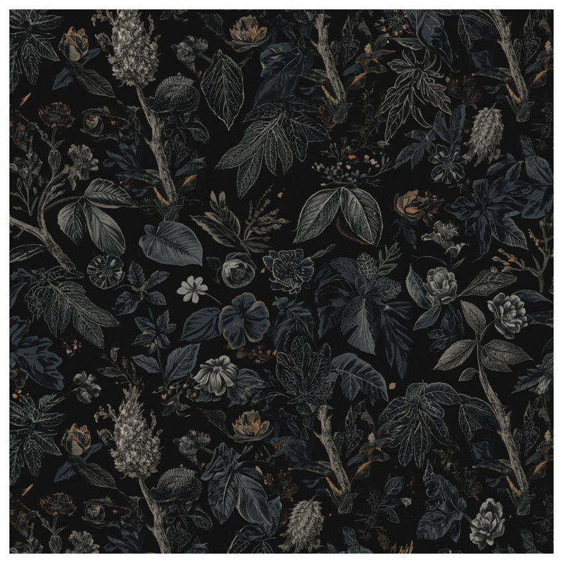 Rideaux de fenêtre à motif floral Botanical, 50" x 92" - 1 Panel, Transparent