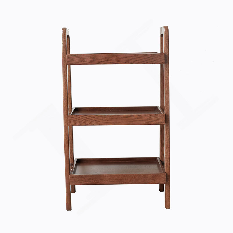 Oak Storage Bench, 3-Tier Beech Wood Shoe Rack For Entryway, Walnut