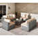 6 - Person Outdoor Rattan Patio Set with Cushions