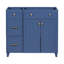 Meuble-lavabo bleu 36 po, lavabo non inclus