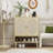 Practical freestanding shoe cabinet with multi-purpose design
