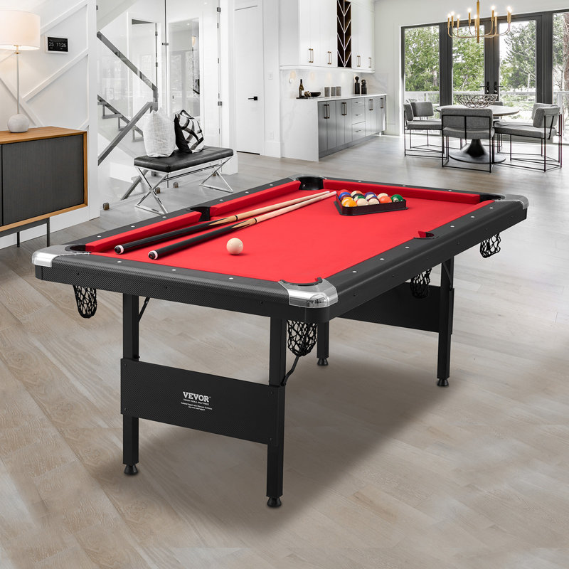 Table de billard avec patins VEVOR, H 31,9 po x L 75,6 po x l 42,9 po