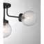 Plafonnier semi-encastré 4 lumières en noir mat-129437291
