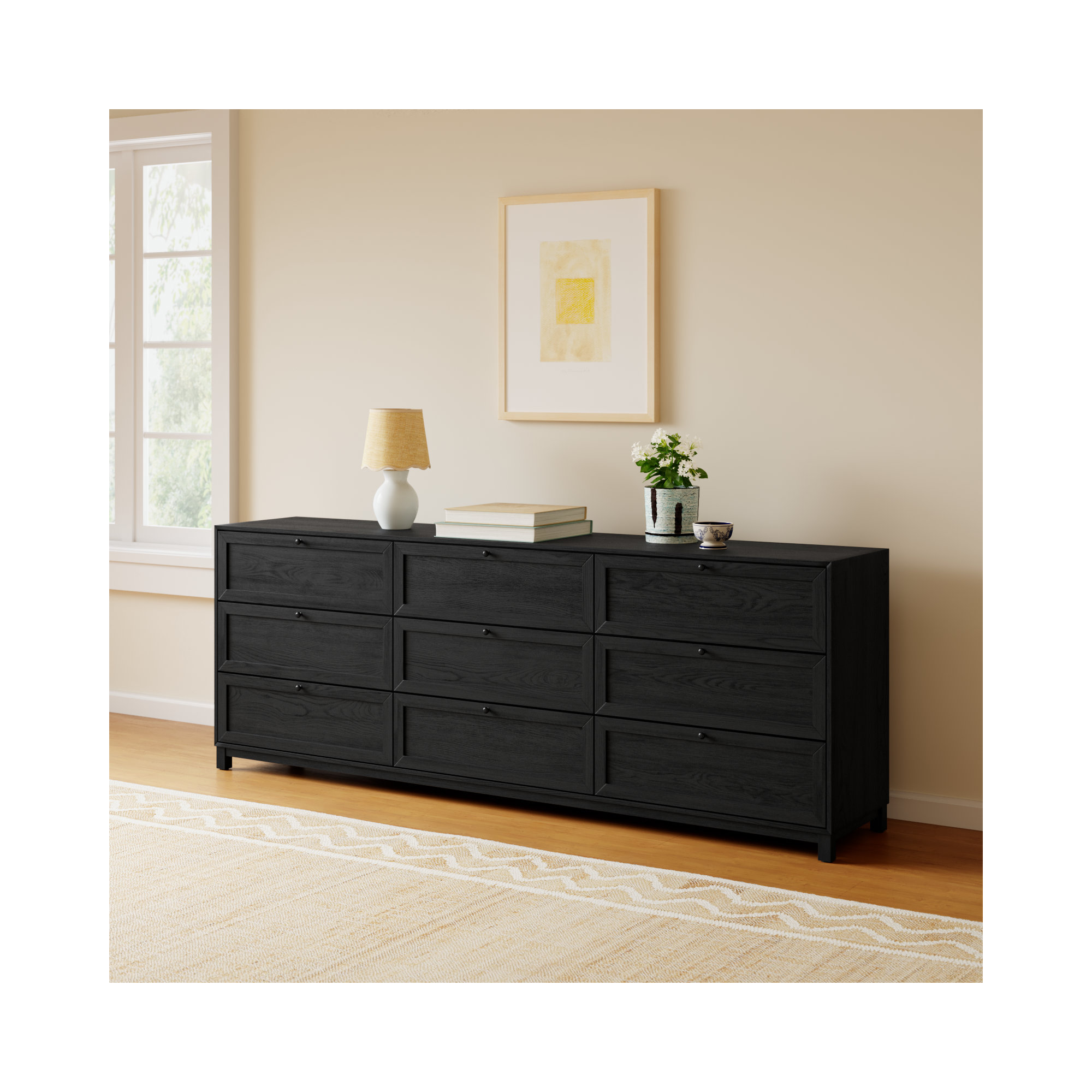 Sonata 9 - Drawer Dresser, Black