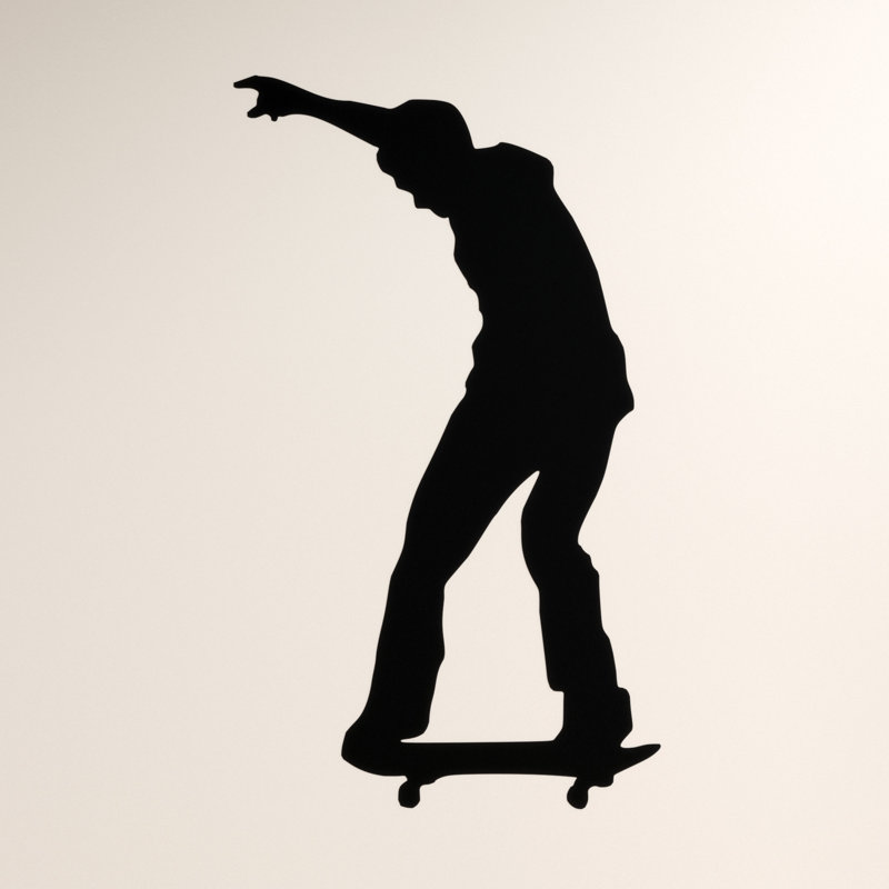 Adhésif décoratif Skateboard Silhouette VI, H 48 po x l 28 po