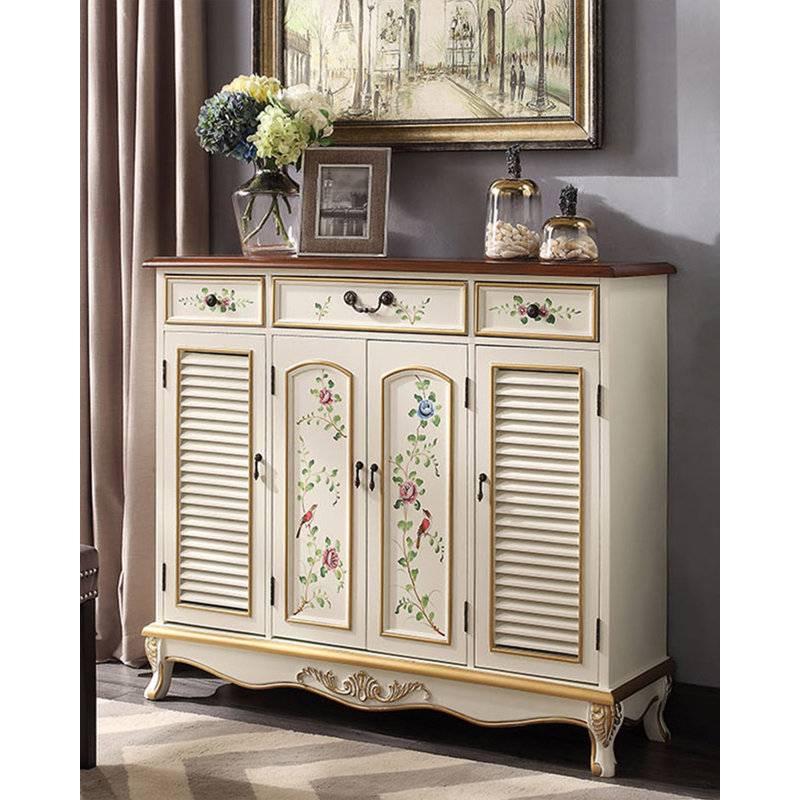 Armoire à chaussures en bois massif American Country Style