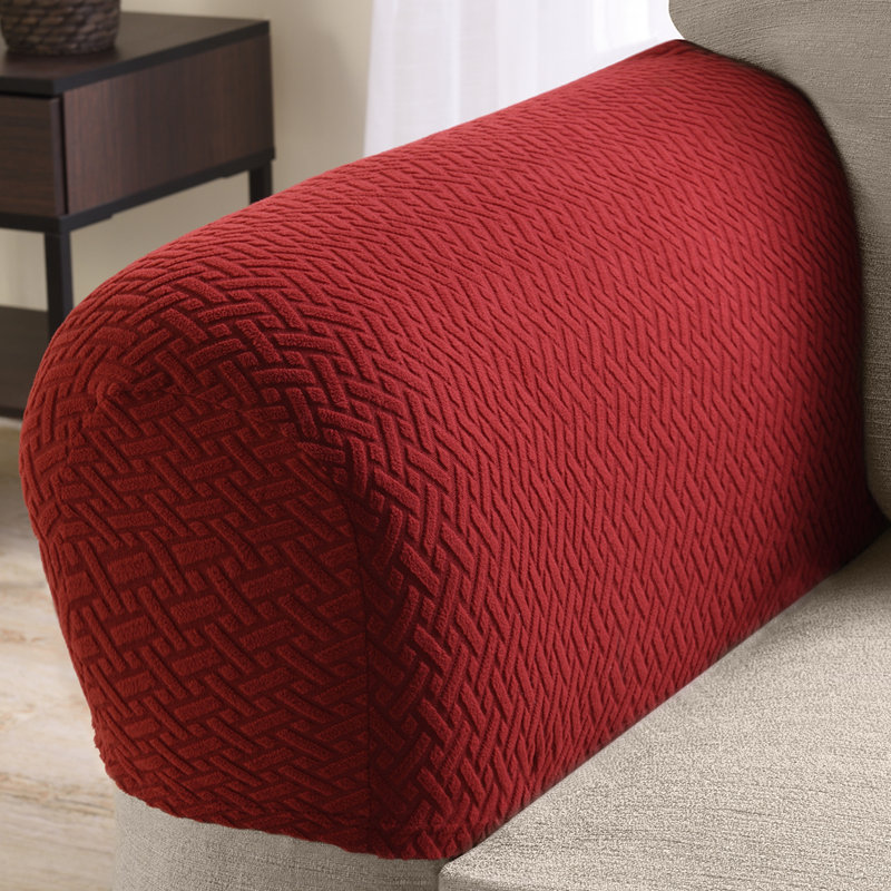 Housse pour coussin en T avec accoudoirs, Polyester à 100 % brique