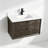 36" Transitional Floating Gray Oak Bath Vanity with 1" Engineered Marble Top-1306221240