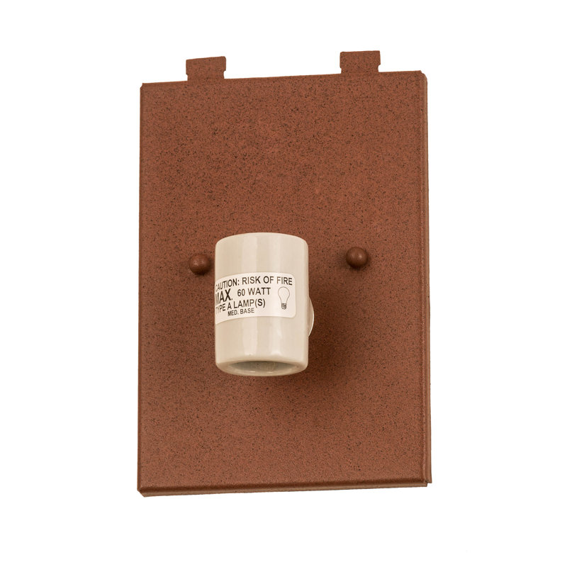 Rustic Amber Mica 2-Light Wall Sconce with Rust Finish