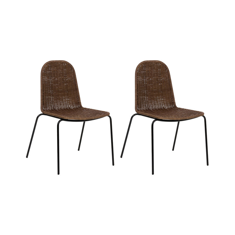 Detmer Upholstered Dining Chair, Dark Brown