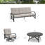 Ensemble de conversation pivotant en aluminium pour 5 personnes avec coussins Sunbrella® Chamber