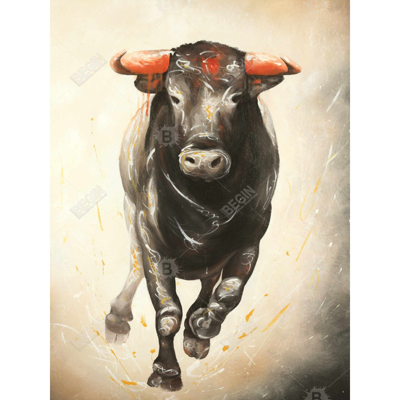 Bull Bull - toile de l'Ouest pour homme Cave Home Decor