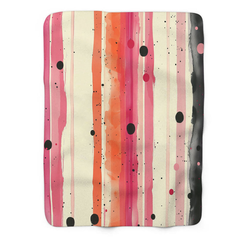 Line Dot Mix - couverture de qualité supérieure 1 pièce, Grand lit