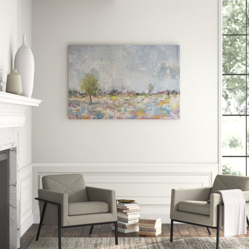 Burst of Spring - Artist Enhanced Canvas Print, Brown Framed Canvas, 25.5" H x 31.5" W x 1.75" D
