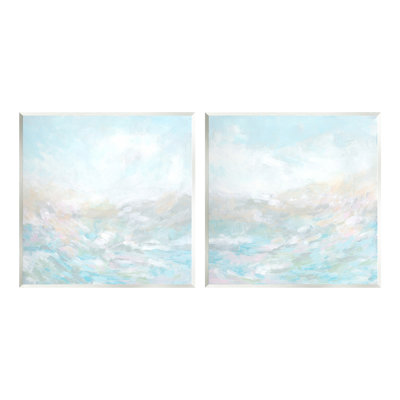 "Abstract Fog Landscape", ensemble de 2 plaques murales par June Erica Vess
