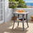 4 - Person Patio Furniture Set with Rocking Swivel Chairs, Outdoor Wicker Rattan Loveseat Seating Group with Cushions, All Weather Sofa Conversation Set with End Table for Garden Backyard-420805811