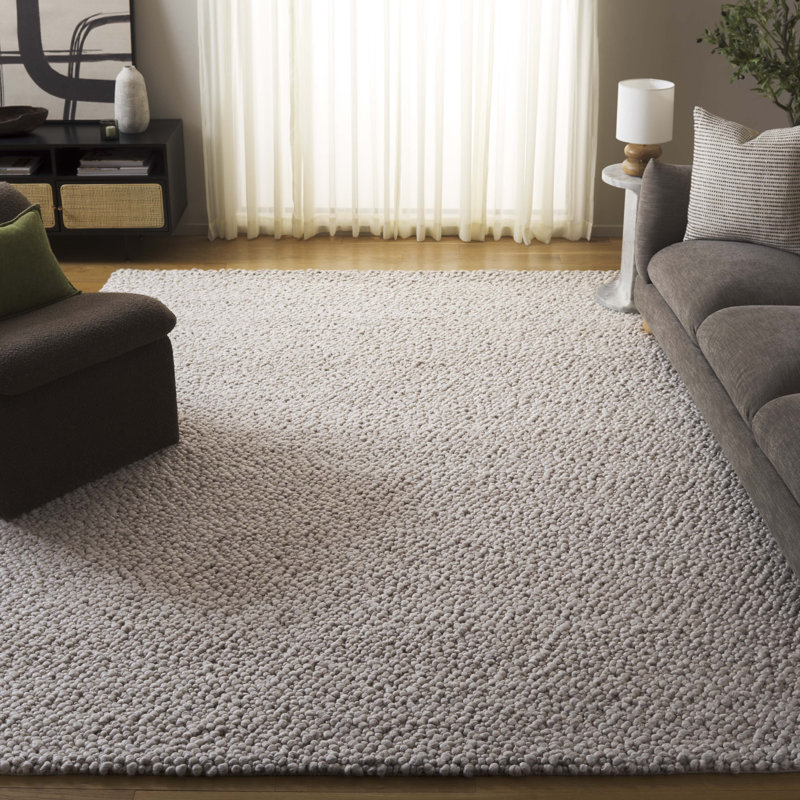 Natura Hand Woven Wool/Viscose/Cotton Rug in Beige, Rectangle 8' x 10'