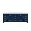Meuble-lavabo double bleu marine 84 po X P 22 po D, avec plateau en marbre de culture-1697288849
