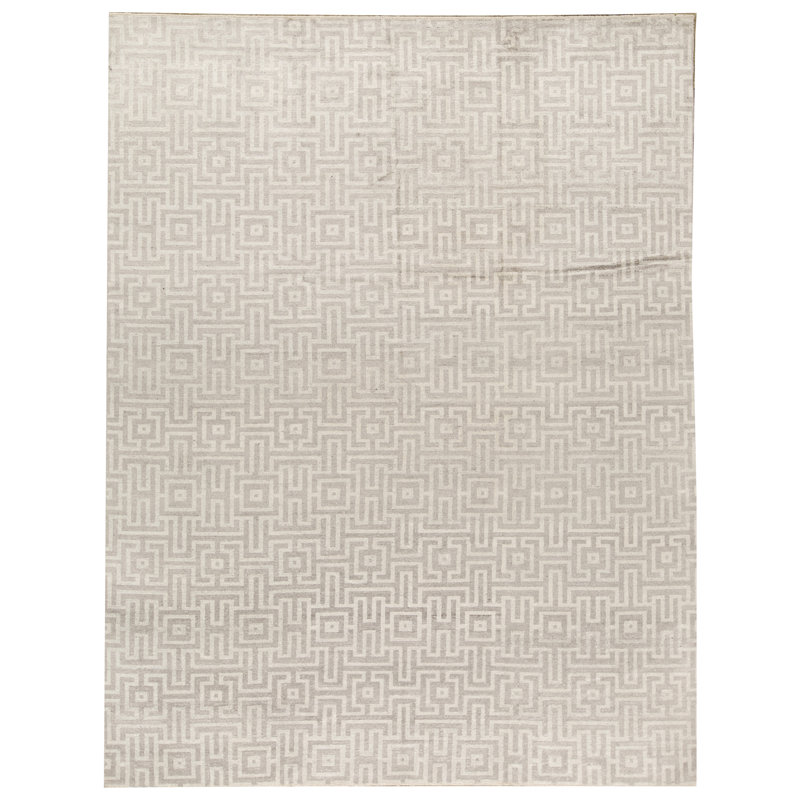 Neo Villa Geometric Area Rug in Ivory, Rectangle 9'1" x 12'1"