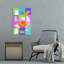 Impression sur toile chat coloré et fantaisiste-129965420