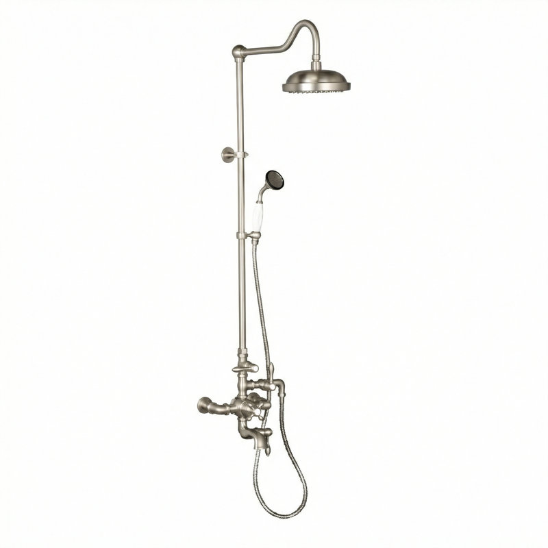 Exposed Thermostatic Shower System and Tub Filler by Strom Living, Matte Nickel