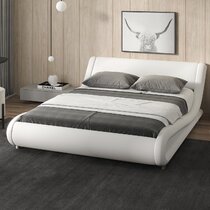 Ellis Velvet-Finish Upholstered Bed