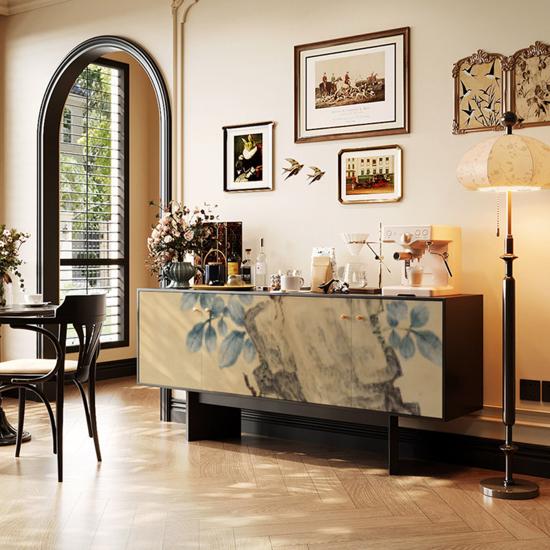 Buffet de style rétro et minimaliste, Noir