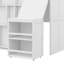 Lit escamotable mural simple avec bibliothèque, armoire supérieure, bureau extensible et rangement latéral-1219547568