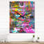 Beautiful Life Summer Joy Abstract Expression II - Peinture abstraite horloge murale moderne-99637112