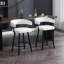 Tabouret de comptoir rembourré l 21,75 po avec repose-pieds en métal-2093689498