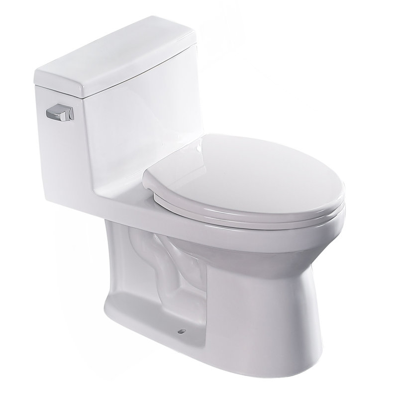 Toilette monobloc en céramique à une chasse avec siège cloisonné