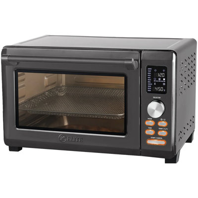 Kitchen Elite 26 Qt Stainless Digital Air Fryer Oven, 10 Smart Programs, Grey