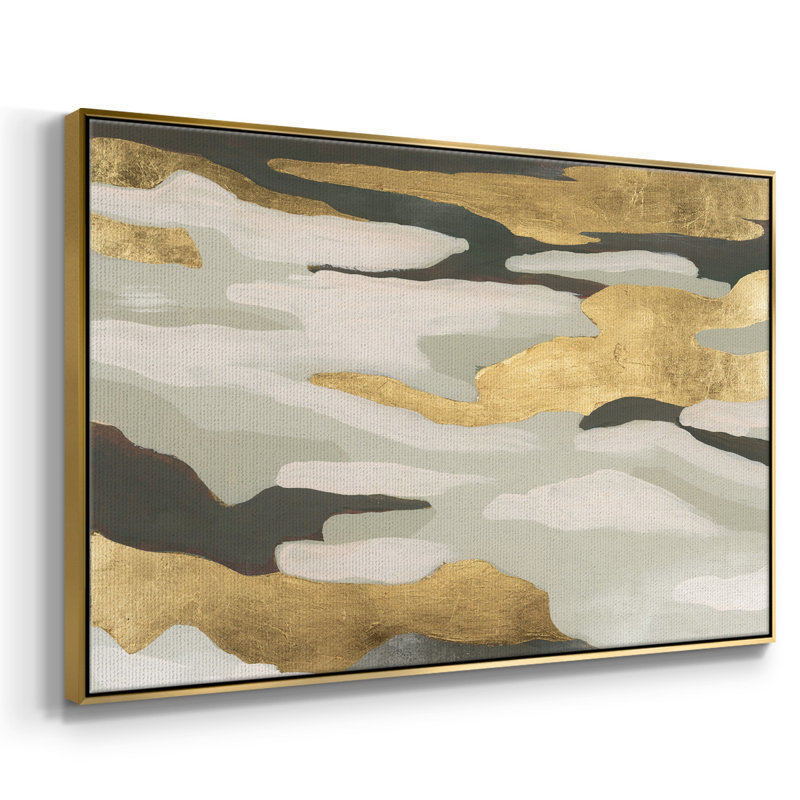 Toile encadrée de qualité supérieure Golden Valley Sands I - prête à être accrochée, H 25 po x l 37 po x P 2 po