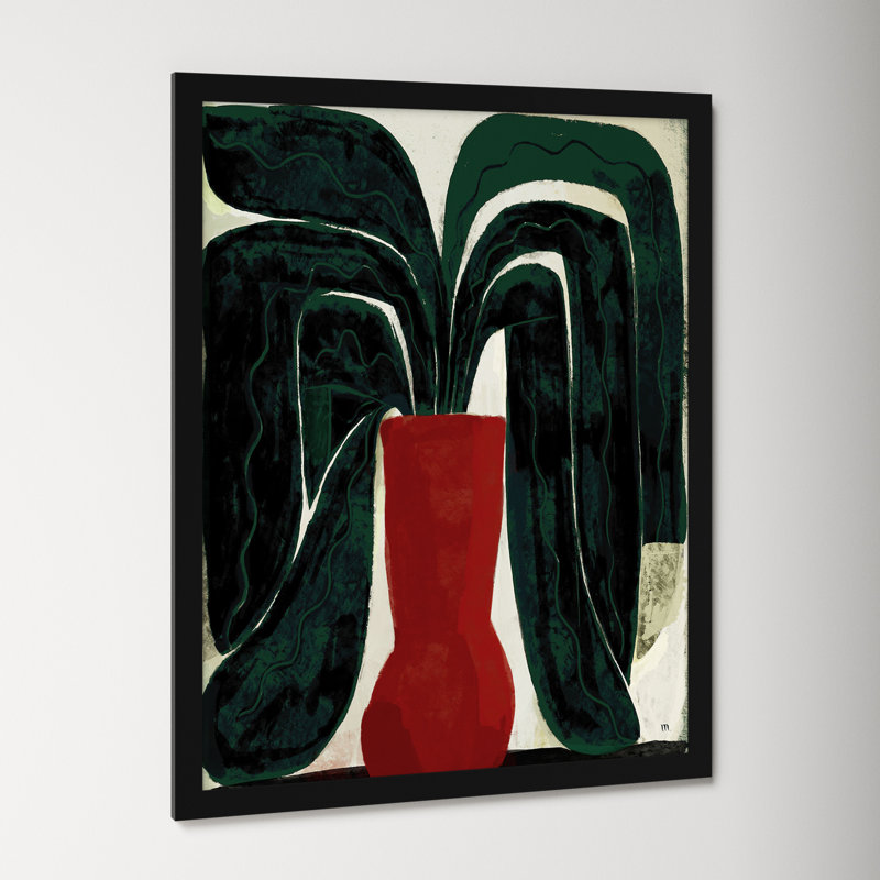 Adrianne Plant #8 - Picture Frame Print on Paper, 20" H x 16" W, Black