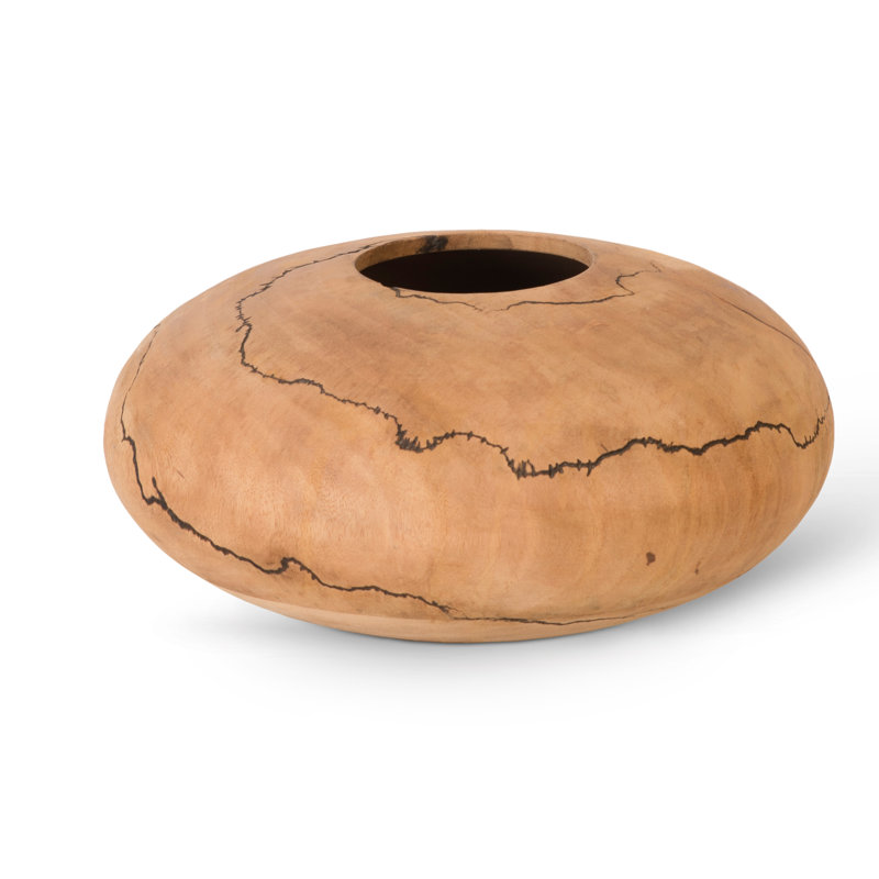 Lightning Brown 6" Wood Table Vase