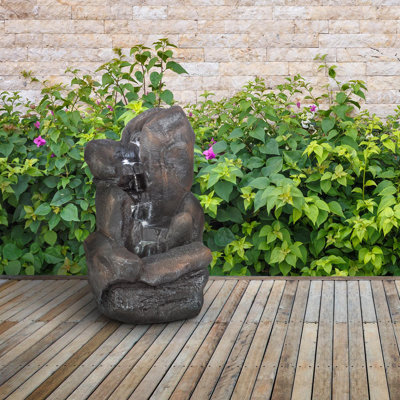 Acrylic Weather Resistant Rock Fountain with Light