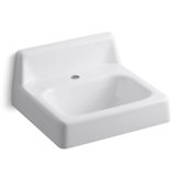 Hudson Metal 16" Wall Mount Bathroom Sink with Overflow