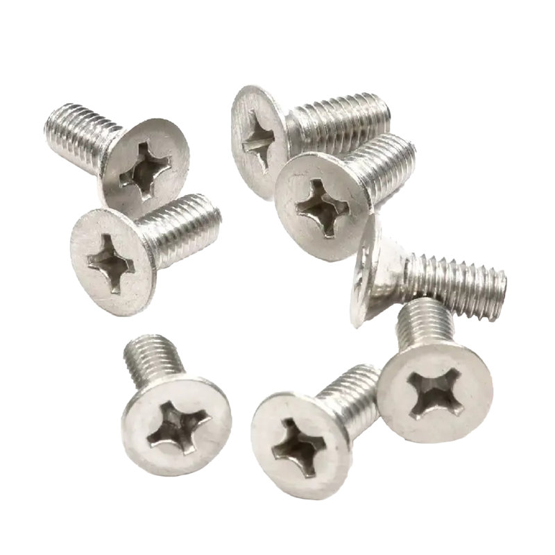 Brixwell PS615BN, plaque de recouvrement 6 x 15 mm, vis cruciformes à tête plate, longueur nickel brossé de 9/16 po, paquet de 8 