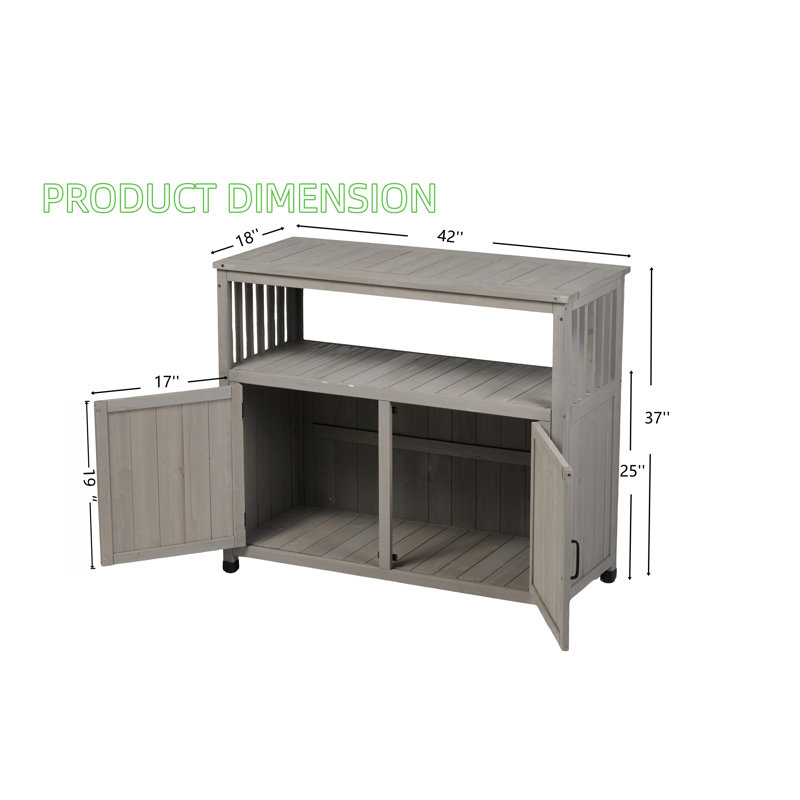 Ensemble de table de bar en bois avec rangement