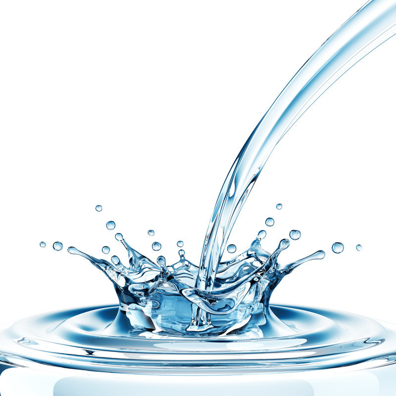 Water Splash Pouring Isolated by BlackJack3D - Wrapped Canvas Print, 91cm H x 91cm W x 3.8cm D