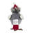 Fabric Bird With Red Hat And Pompom