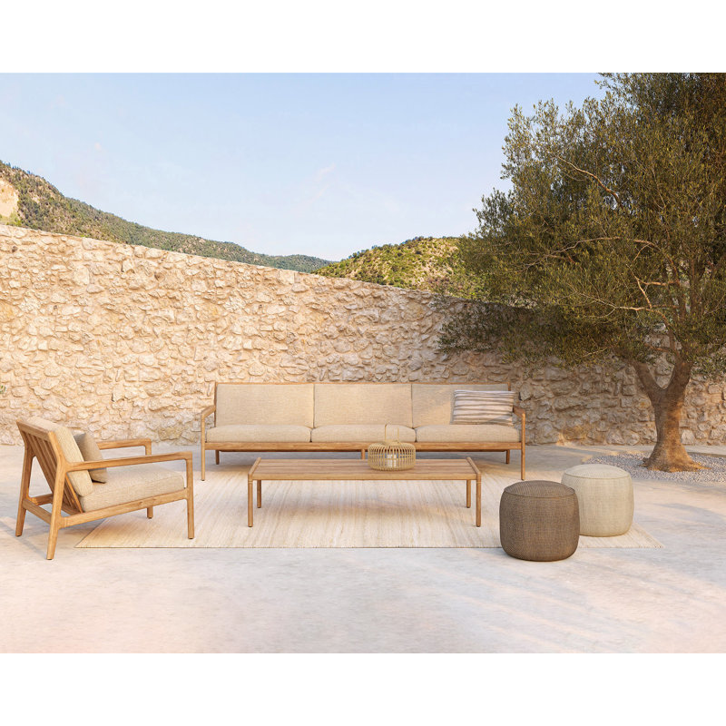 Donut Outdoor Pouf, Natural