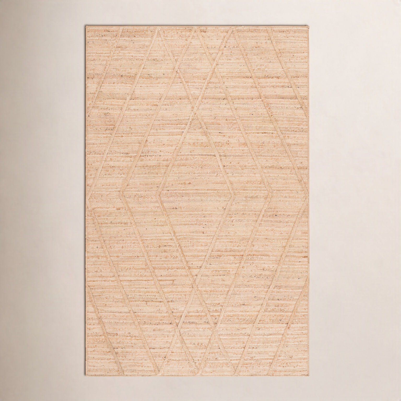 Flatweave Geometric Jute Rug, 4'-0" X 6'-0" Rectangle