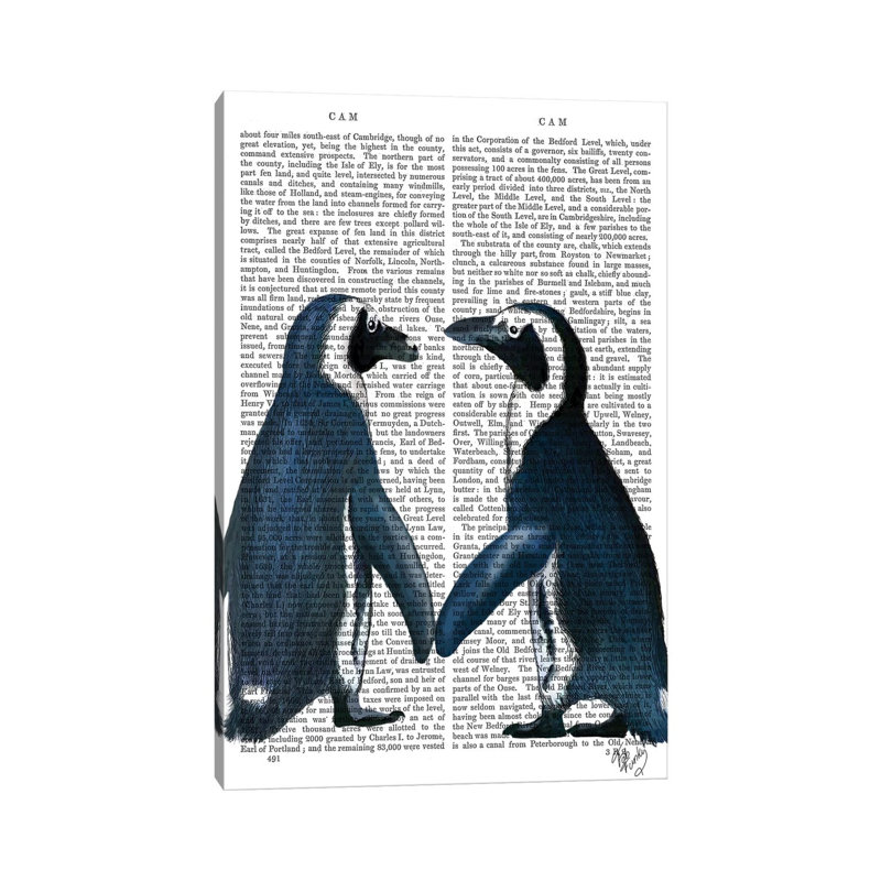 Penguins In Love by Fab Funky - Wrapped Canvas Gallery-Wrapped Canvas Giclée, 66.04 cm H x 45.72 cm W x 1.91 cm D
