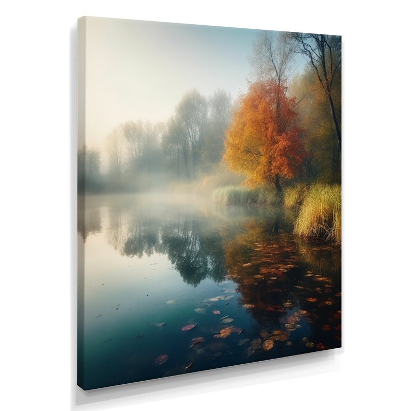 Brume matinale sur le lac Forest, Toile tendue, H 20 po x l 12 po