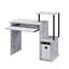 Bureau d'ordinateur antique blanc et noir avec plateau pour clavier-125977691