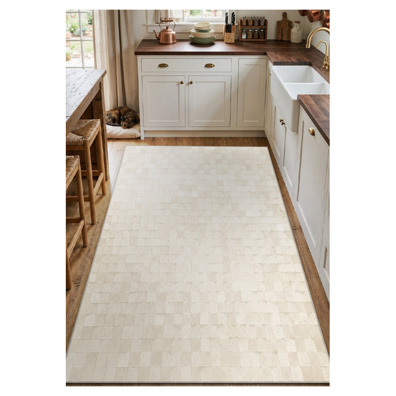 Tapis tissé à la crème Mosso, 3'3" x 6'7"