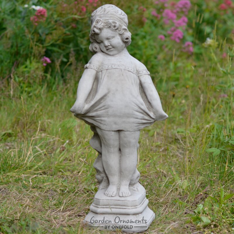 Gartenstatue Schüchternes Mädchen Lowe