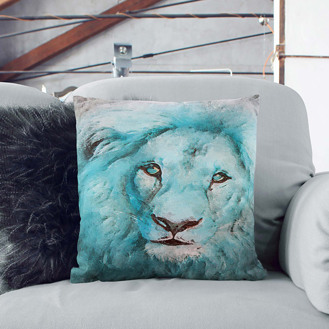 Face of a Lion Cushion with Filling